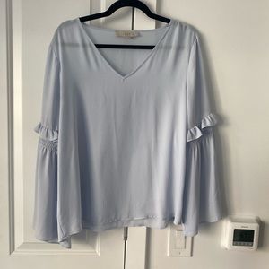 Loft Blue Bell Sleeve Blouse | Medium
